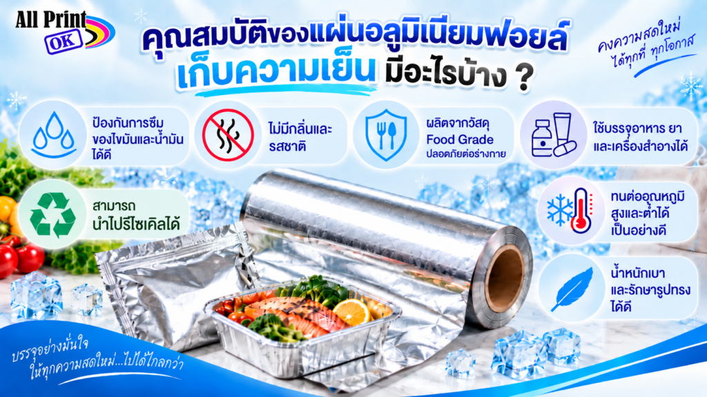 คุณสมบัติแผ่นอลูมิเนียมฟอยล์เก็บความเย็น มีอะไรบ้าง
